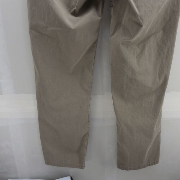 Hilti Solid Brown Cotton Flat Front 5 Pocket Jeans Style Chino Pants Mens 34x33 - Picture 4 of 8